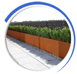 Corten planter box
