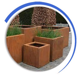 Corten planters