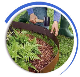 Corten steel garden edging